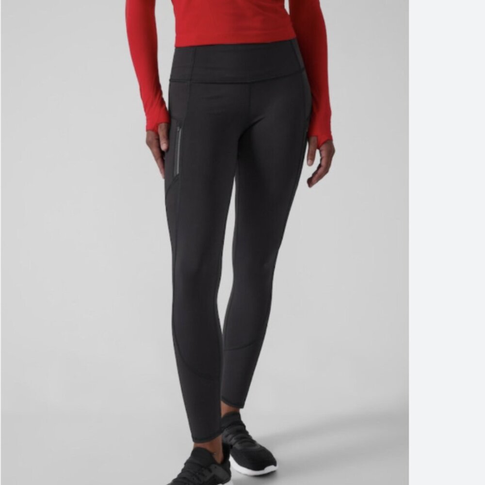 Athleta Rainier tight Black High-Waisted Leggings s small